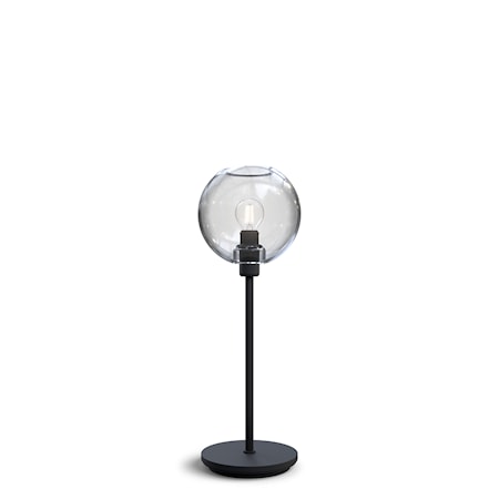 Gloria Bordslampa 47 cm Svartstruktur/klart glas