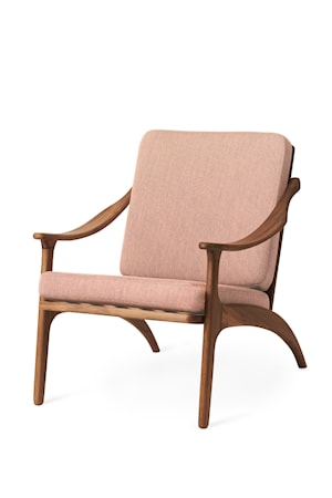 Lean Back Lounge Chair Pale rose Teak