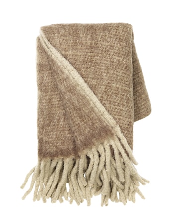 Mathea Pläd 130x170 cm Chestnut/ Beige