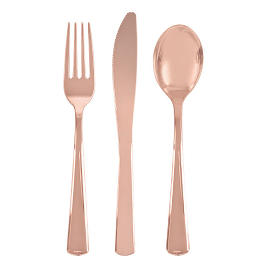 Plastbestick Roséguld - 18-pack