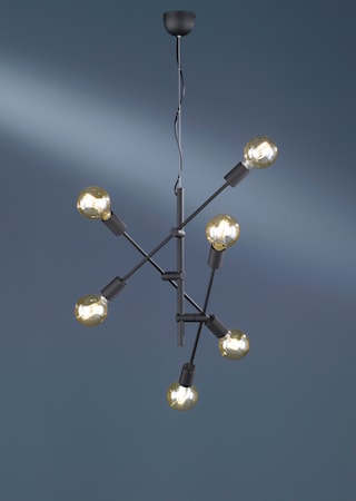 Cross Taklampa 6L E27 Svart