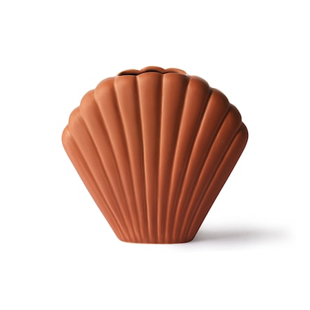 Shell Ceramic Vas Brown M