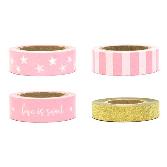 Dekorationstejp Valentines Day - 4-pack