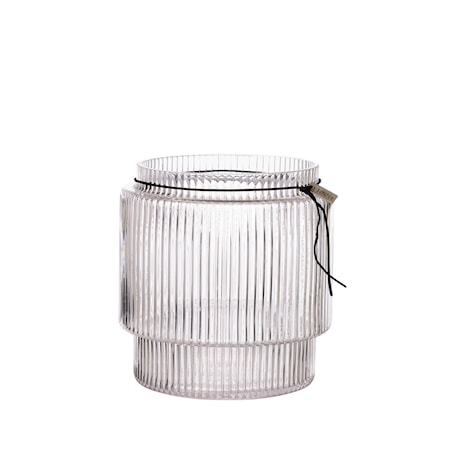 Glasvas räfflad 20 cm