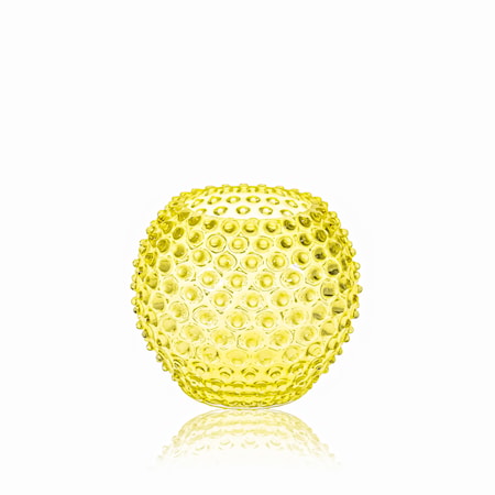 Hobnail Globe Vas 18 cm Citron