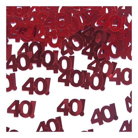 Konfetti Röd 40