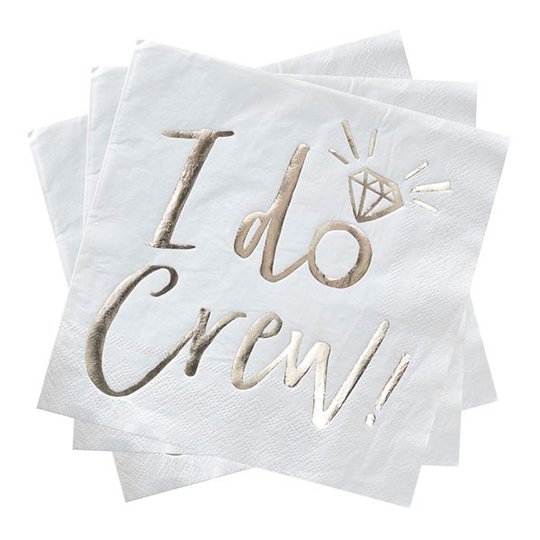 Servetter I Do Crew Guld Metallic - 16-pack