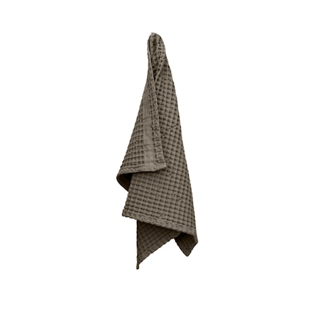 Big Waffle Handduk 50X75 Cm Brun