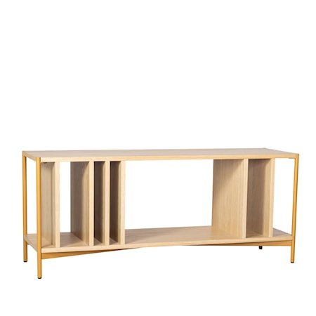 Kommode, egetræ, FSC, natur/orange