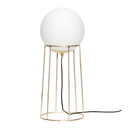 Golvlampa ø25xh60 cm - Vit/Mässing