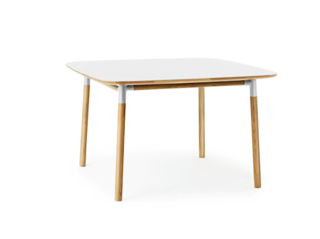 Form Bord Vit/Ek 120x120 cm