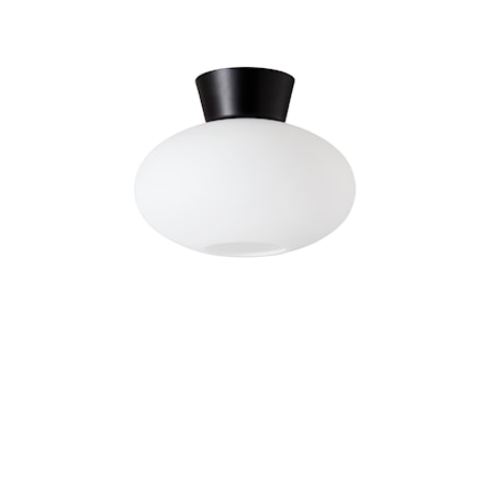Bullo Plafond Mattsvart Opalglas 27 cm