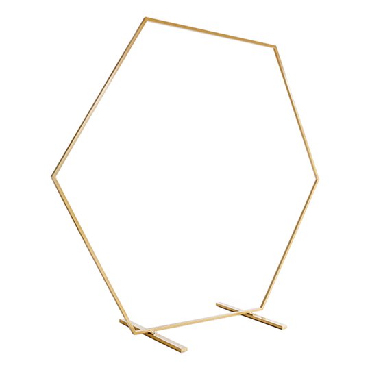 Backdropställ Hexagon Guld