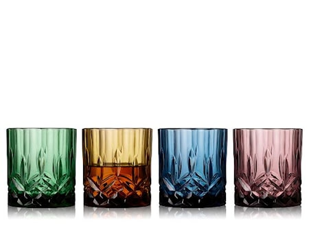 Whiskyglas Sorrento 32 cl 4 sorterade färger Glas