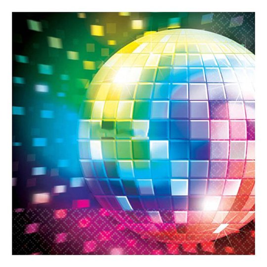 Servetter 70-tal Disco - 16-pack