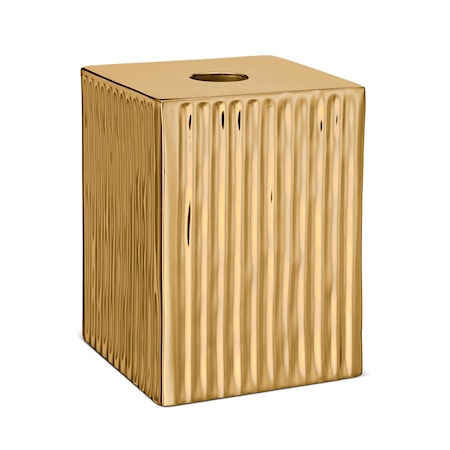 Ribbed Ljusstake Mässing