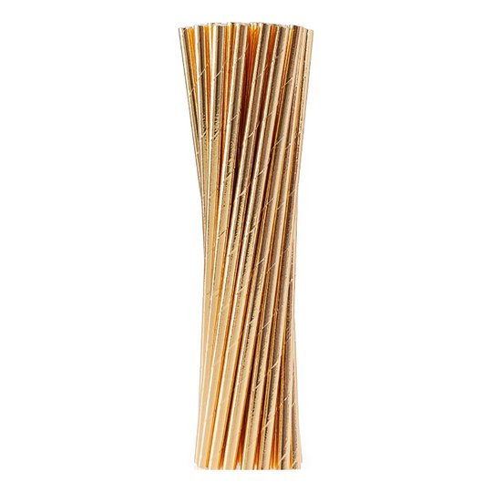 Papperssugrör Rosegold - 24-pack