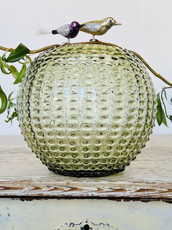 Hobnail Globe Vas 24 cm Olivegreen
