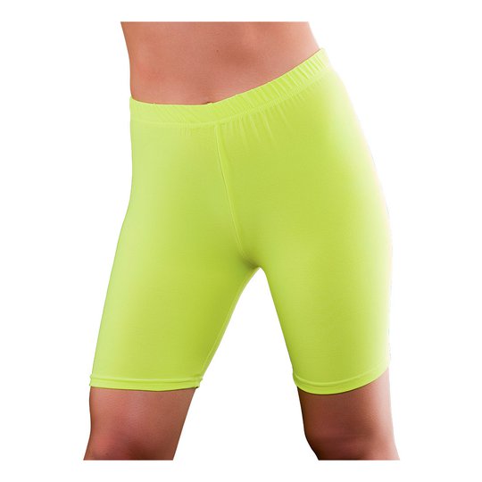 80-tals Cykelbyxor Neongul - X-Small/Small