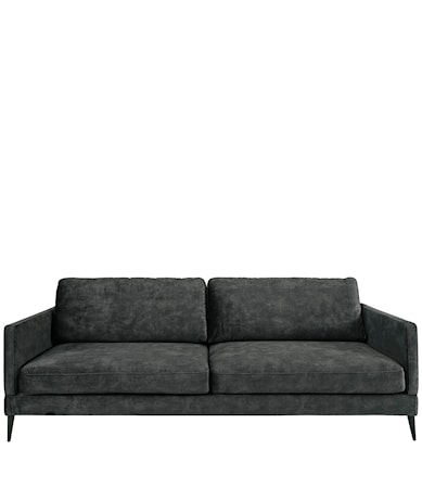 Andorra Soffa 3-sits Sammet Mörk grå