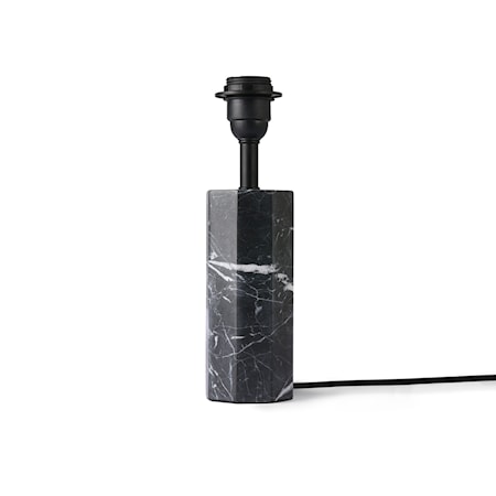 hexagon table lamp base black marble