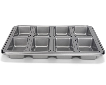 Brödform till 8 st. mini Silvertop 34 x 28 x 3 cm Silvergrå