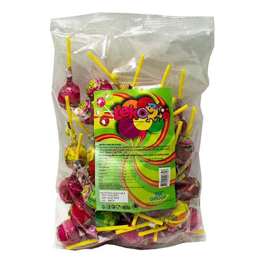 Leko Tuggummiklubbor Sur Mix Storpack - 864 gram