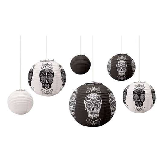 Day of the Dead Papperslyktor - 6-pack