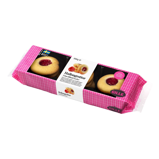 Gille Sockerfria Hallongrottor - 150 gram