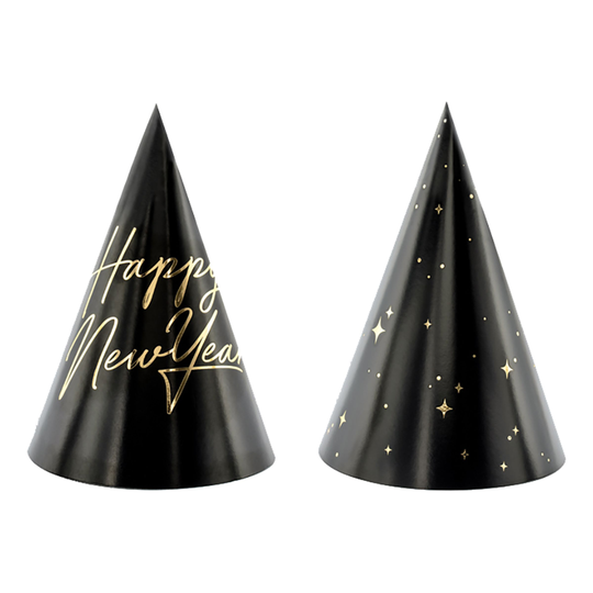 Partyhattar Happy New Year - 6-pack