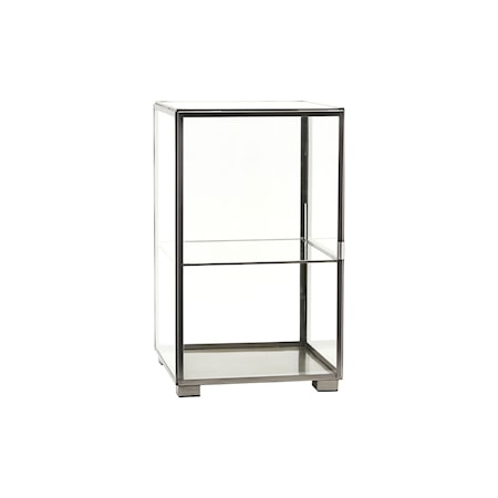 Hylla Glas med Zink Finish