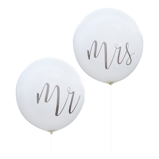 Gigantiska Ballonger Mr & Mrs Vita