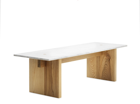 Solid Bord Natur/Vit 130cm