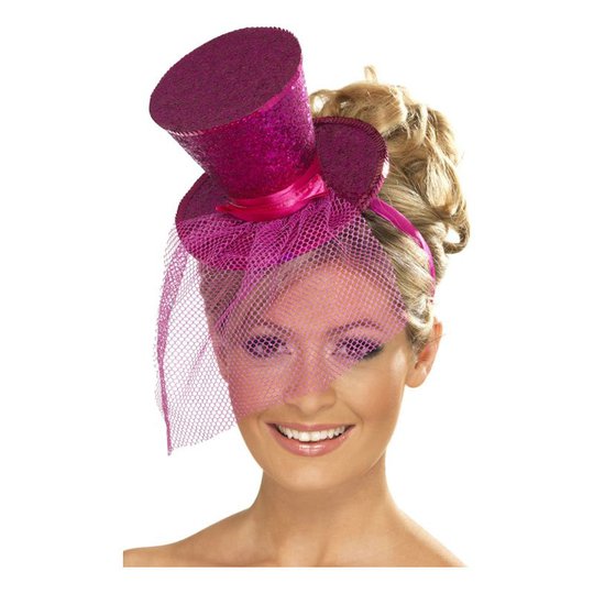 Glittrig Minihatt - Rosa