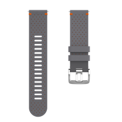Polar Wrist Band 22Mm Leather Grey/Orange M/L