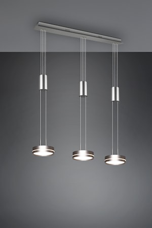 Franklin LED Taklampa 3L Borstat stål