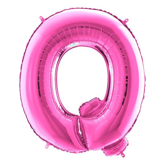 Bokstavsballong Rosa - Bokstav Q