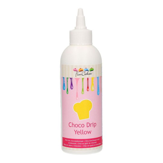 FunCakes Choco Drip Yellow/Gul - 180g