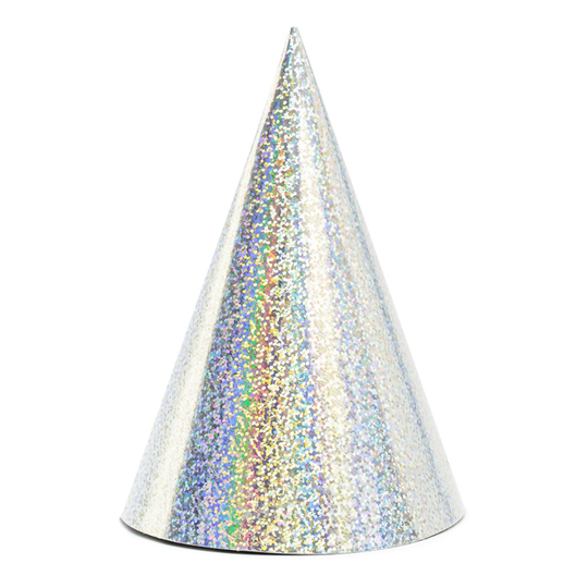 Partyhattar Holografiska Silver - 6-pack