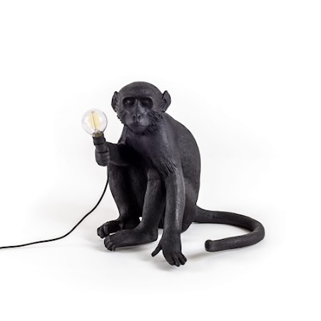 Monkey Lamp Utomhus Sittandes Svart