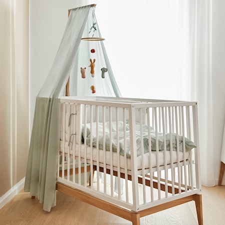 Sänghimmel till Linea och Luna babysäng Grön