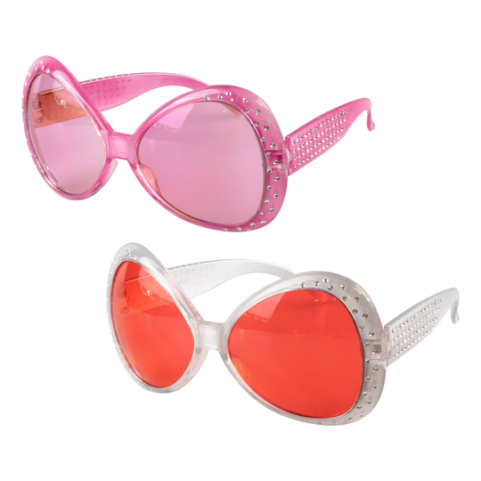 Glasögon med Strass - Rosa