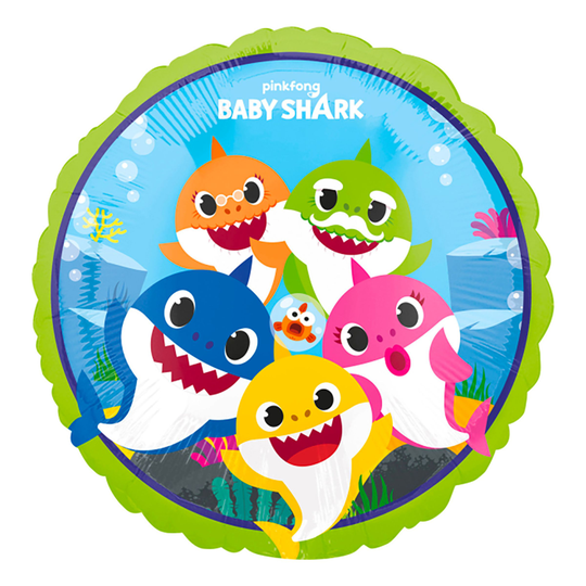Folieballong Baby Shark Grön