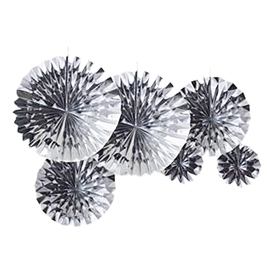 Silver Pappersfjädrar Hängande - 6-pack