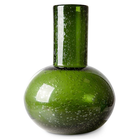 Glasvas Blåst Grön M