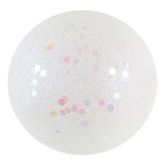 Dekorationsbollar Vit/Glitter - 10-pack