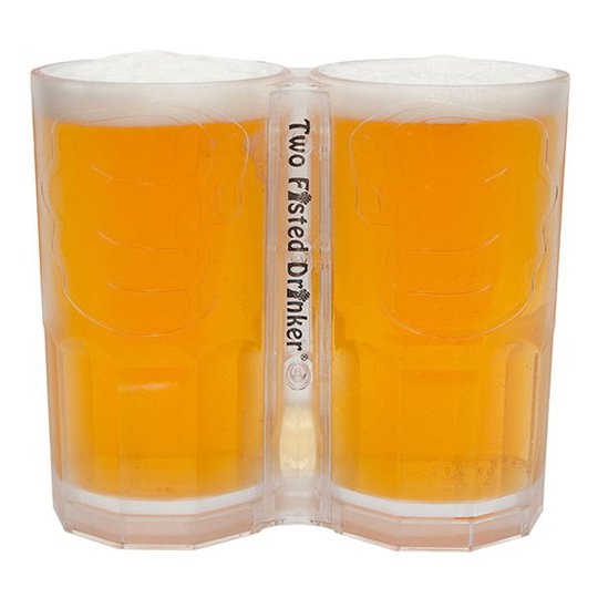 Two Fisted Drinker Ölglas
