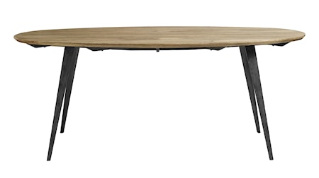 Oval Matbord Ljust Trä 200X100Cm