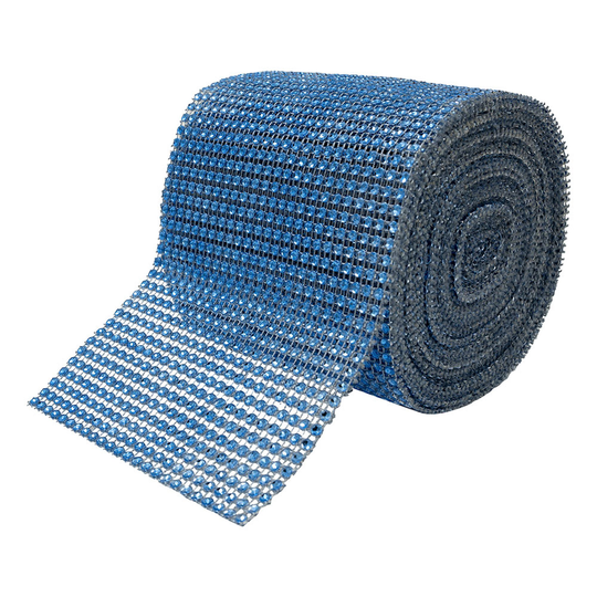 Strass Tyg på Rulle - Sky Blue