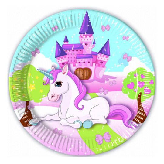 Papperstallrikar Unicorn Party - 8-pack